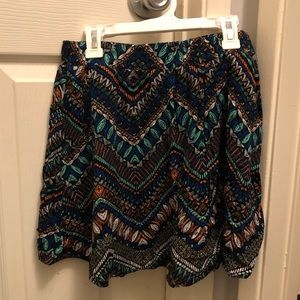 Lily White Patterned Rayon Skirt